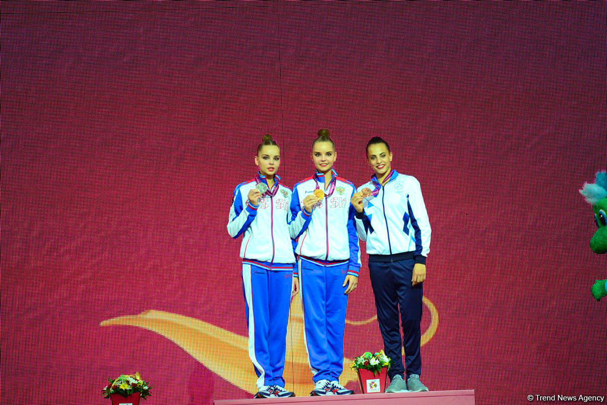 Awarding ceremony of winners of 37th Rhythmic Gymnastics World Championships held in Baku (PHOTO)