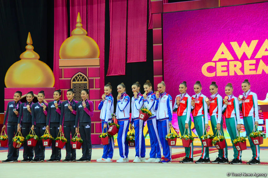 Awarding ceremony of winners of 37th Rhythmic Gymnastics World Championships held in Baku (PHOTO)