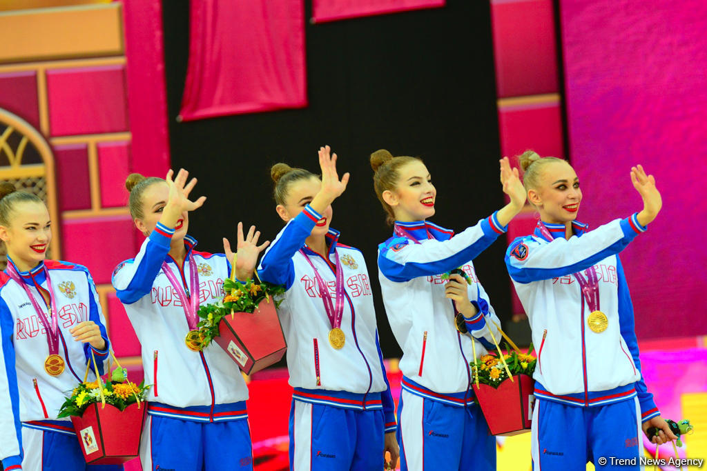 Awarding ceremony of winners of 37th Rhythmic Gymnastics World Championships held in Baku (PHOTO)
