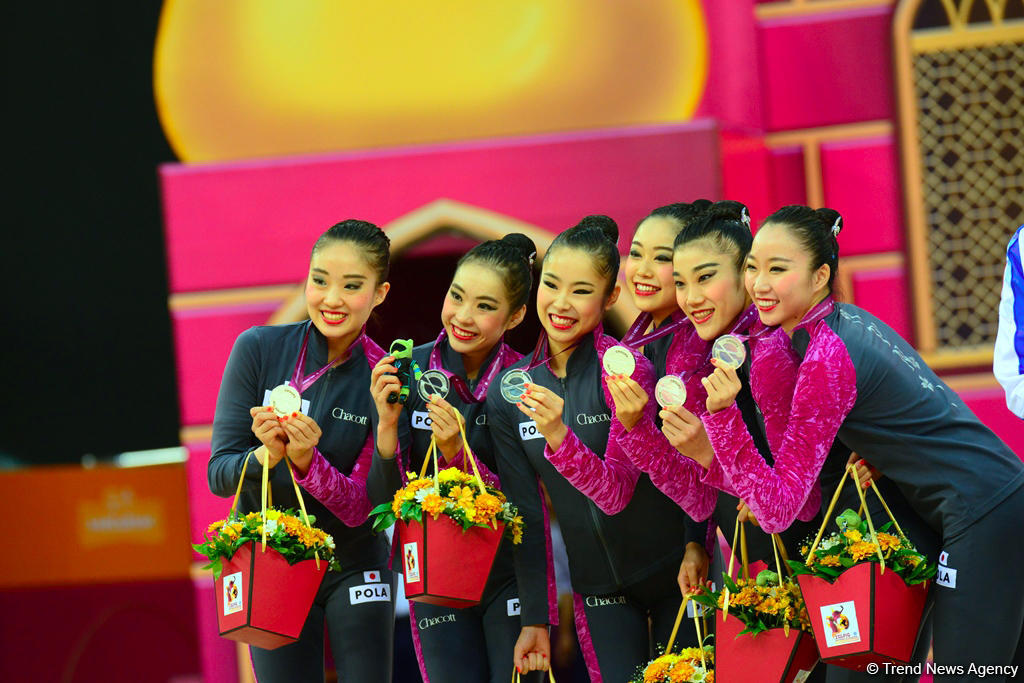 Awarding ceremony of winners of 37th Rhythmic Gymnastics World Championships held in Baku (PHOTO)