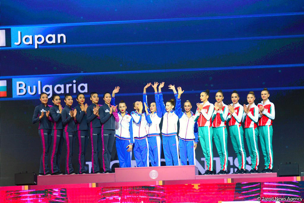 Awarding ceremony of winners of 37th Rhythmic Gymnastics World Championships held in Baku (PHOTO)
