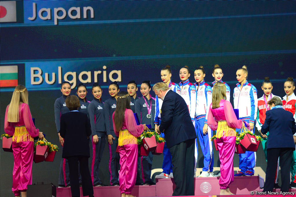 Awarding ceremony of winners of 37th Rhythmic Gymnastics World Championships held in Baku (PHOTO)