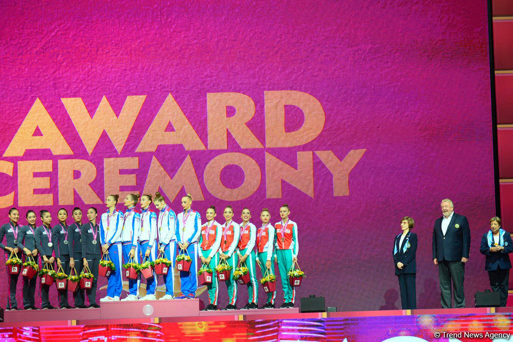 Awarding ceremony of winners of 37th Rhythmic Gymnastics World Championships held in Baku (PHOTO)