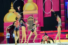 Team competitions in group exercises underway at 37th Rhythmic Gymnastics World Cup in Baku (PHOTO)