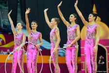 Team competitions in group exercises underway at 37th Rhythmic Gymnastics World Cup in Baku (PHOTO)