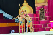 Team competitions in group exercises underway at 37th Rhythmic Gymnastics World Cup in Baku (PHOTO)