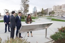 VP of Heydar Aliyev Foundation visits Central Park built along Fuzuli street (PHOTO)