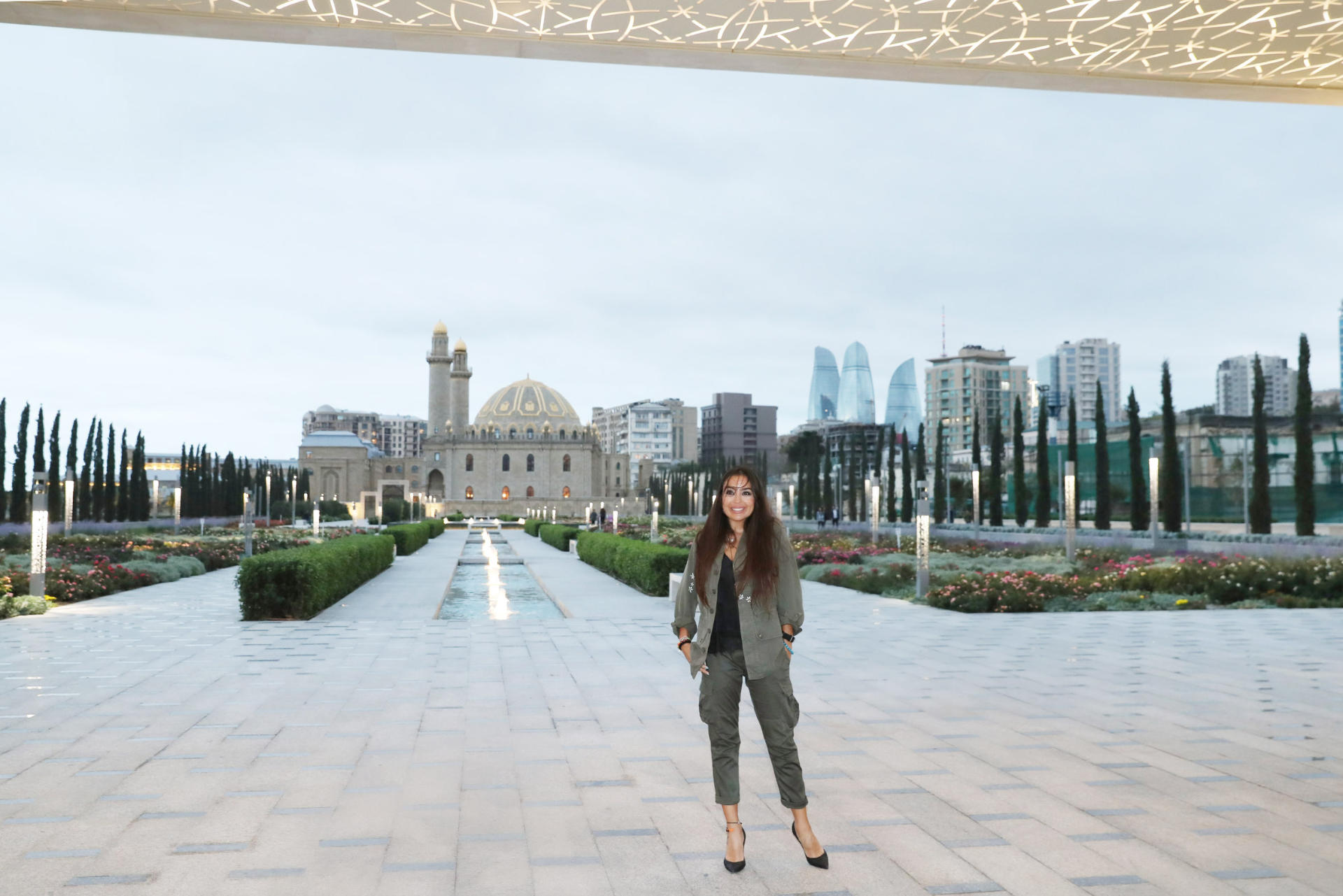 VP of Heydar Aliyev Foundation visits Central Park built along Fuzuli street (PHOTO)
