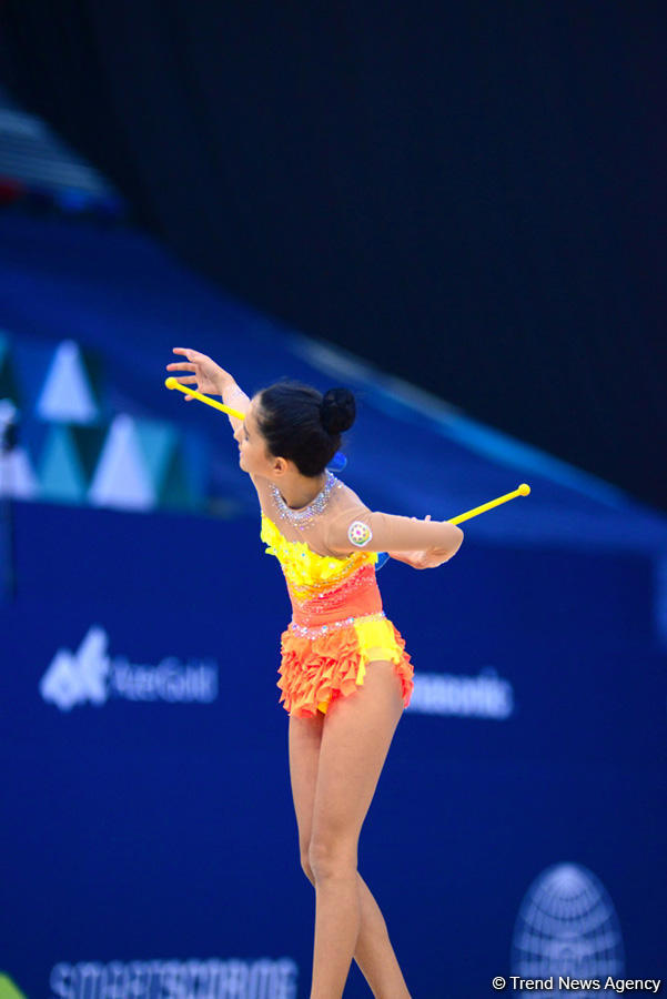 Rhythmic and aerobic gymnastics competitions underway at National Gymnastics Arena in Baku (PHOTO)