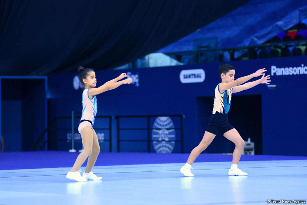 Rhythmic and aerobic gymnastics competitions underway at National Gymnastics Arena in Baku (PHOTO)