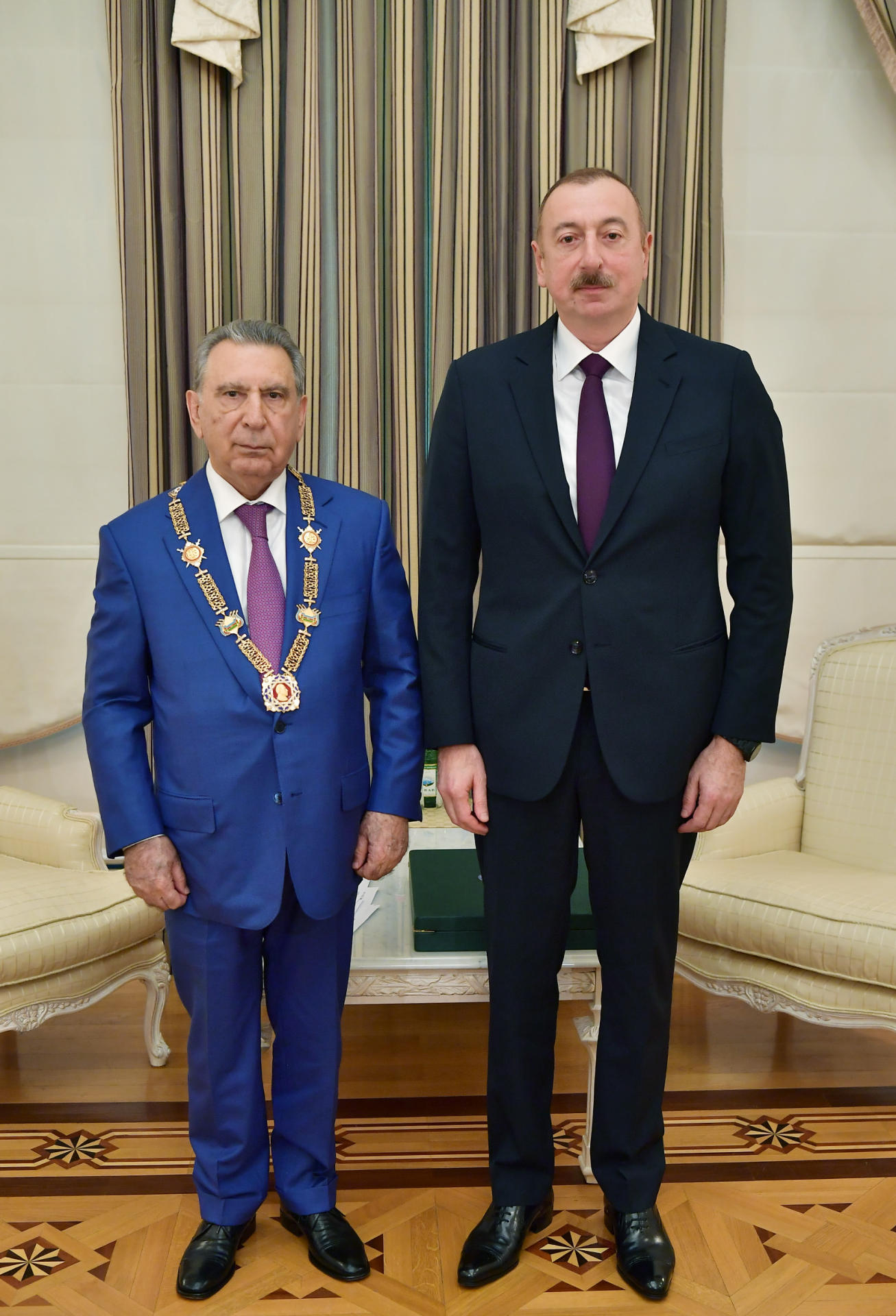 President Ilham Aliyev receives Ramiz Mehdiyev, presents him with "Heydar Aliyev" order (PHOTO)