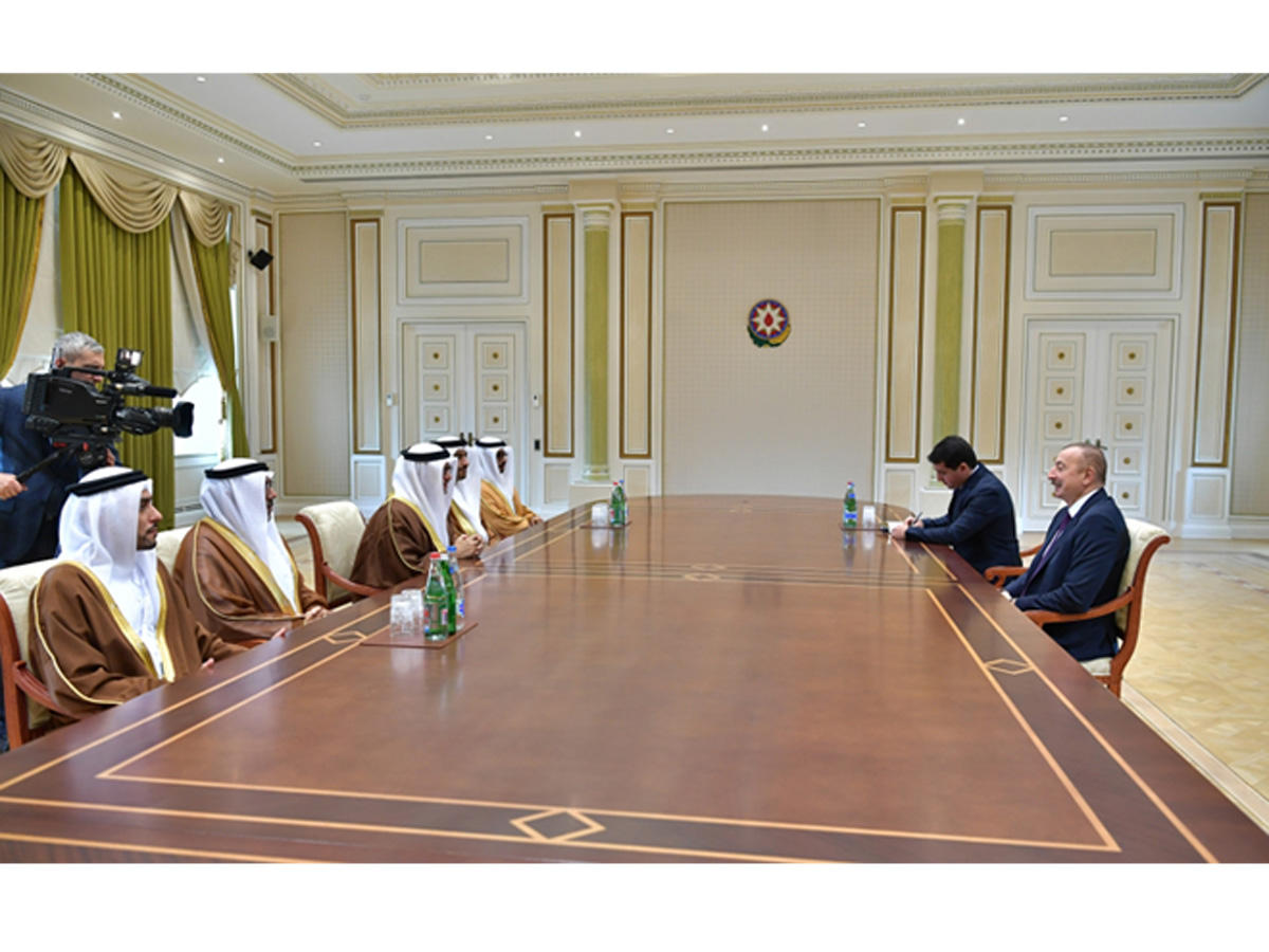 Azerbaijani president receives delegation led by UAE minister of state for foreign affairs (PHOTO)