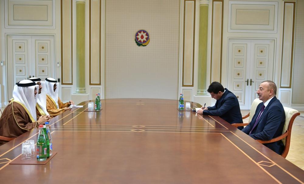 Azerbaijani president receives delegation led by UAE minister of state for foreign affairs (PHOTO)