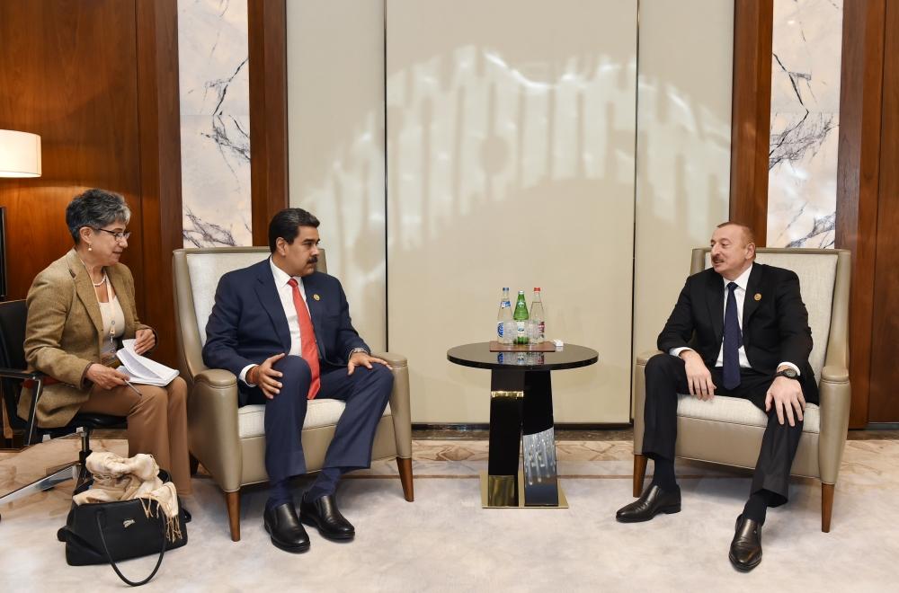 President Ilham Aliyev meets Venezuelan President Nicolas Maduro (PHOTO)