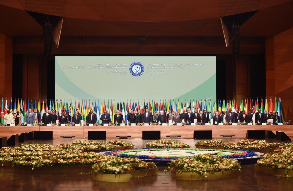 Azerbaijani president participates in 18th Summit of Non-Aligned Movement in Baku (PHOTO)