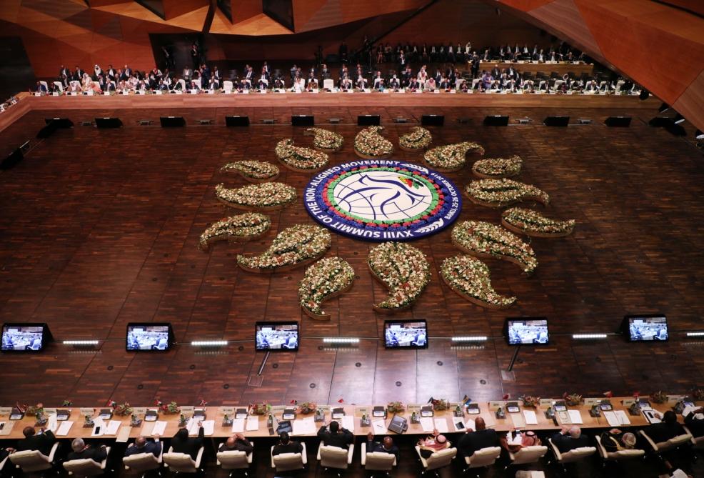 Azerbaijani president participates in 18th Summit of Non-Aligned Movement in Baku (PHOTO)