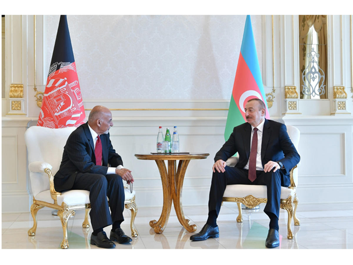 President Ilham Aliyev meets Afghan President Mohammad Ashraf Ghani (UPDATE)