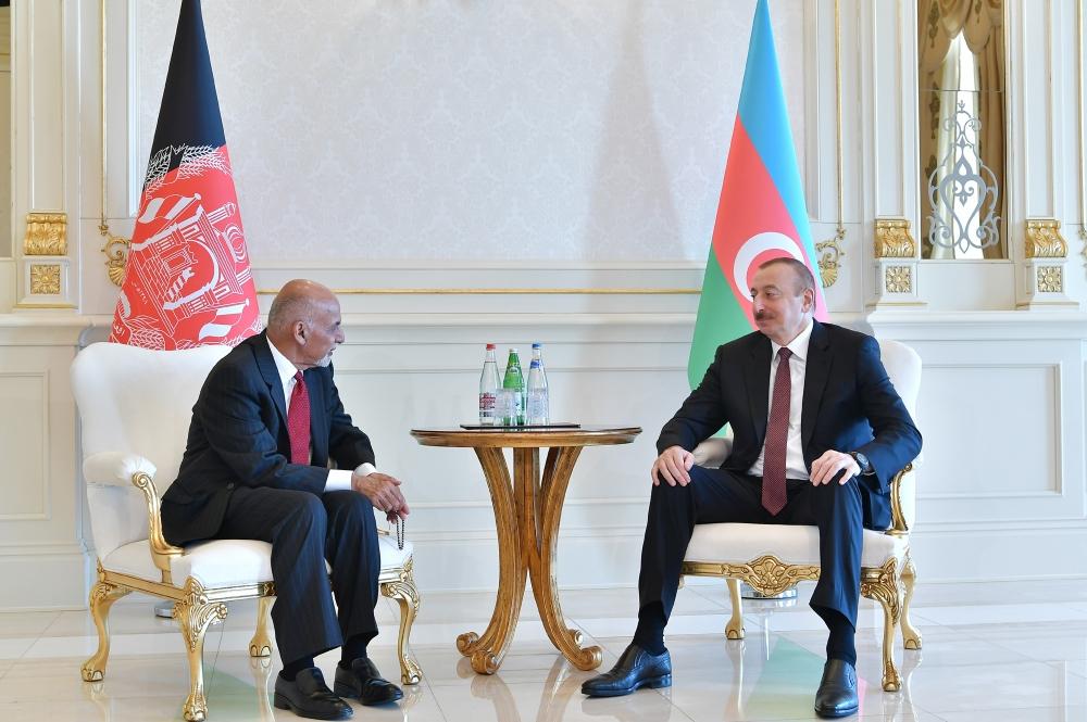 President Ilham Aliyev meets Afghan President Mohammad Ashraf Ghani (UPDATE)