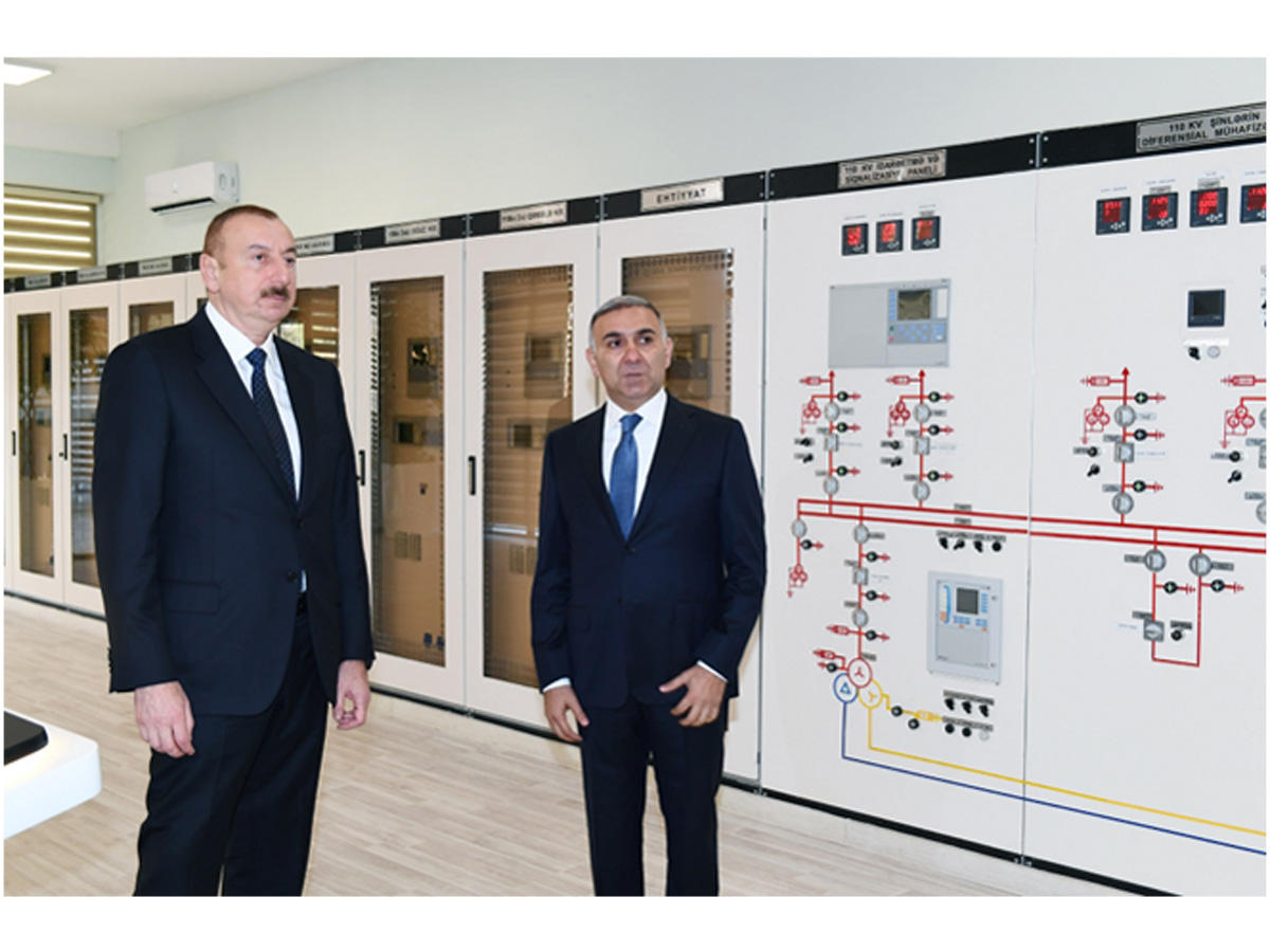 President Ilham Aliyev launches newly renovated “Gabala” power substation (PHOTO)