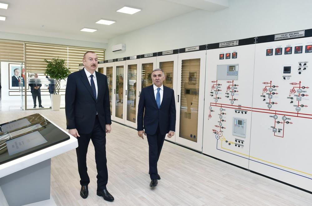 President Ilham Aliyev launches newly renovated “Gabala” power substation (PHOTO)