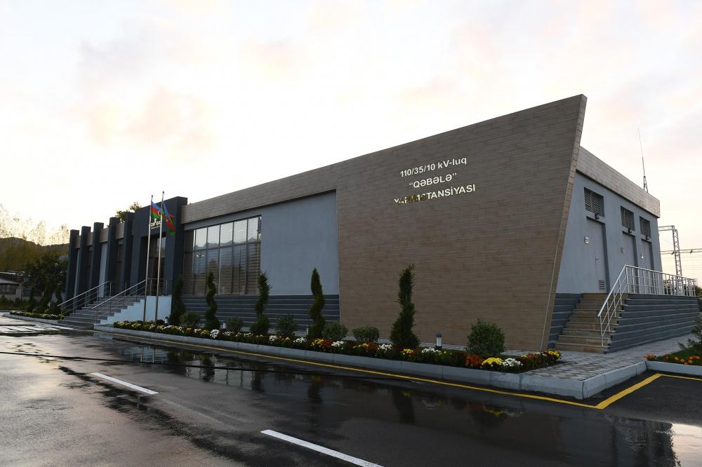 President Ilham Aliyev launches newly renovated “Gabala” power substation (PHOTO)
