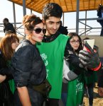 Azerbaijani president, first lady attend tree-planting campaign in Khatai district, Baku (PHOTO)