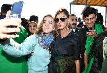 Azerbaijani president, first lady attend tree-planting campaign in Khatai district, Baku (PHOTO)