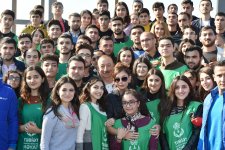 Azerbaijani president, first lady attend tree-planting campaign in Khatai district, Baku (PHOTO)