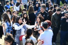 Azerbaijani president, first lady attend tree-planting campaign in Khatai district, Baku (PHOTO)