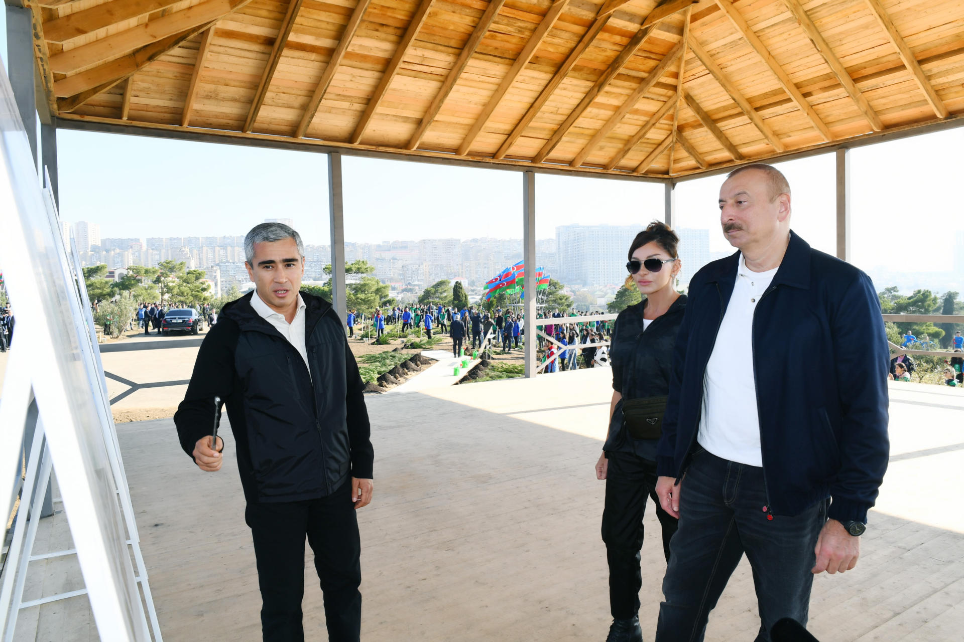 Azerbaijani president, first lady attend tree-planting campaign in Khatai district, Baku (PHOTO)