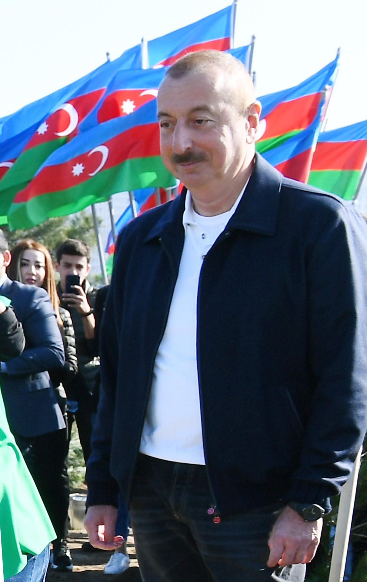 Azerbaijani president, first lady attend tree-planting campaign in Khatai district, Baku (PHOTO)