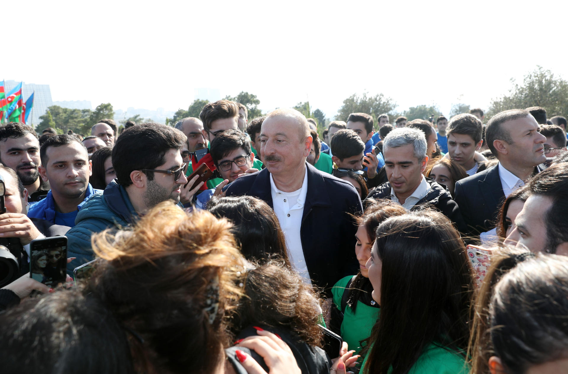 Azerbaijani president, first lady attend tree-planting campaign in Khatai district, Baku (PHOTO)