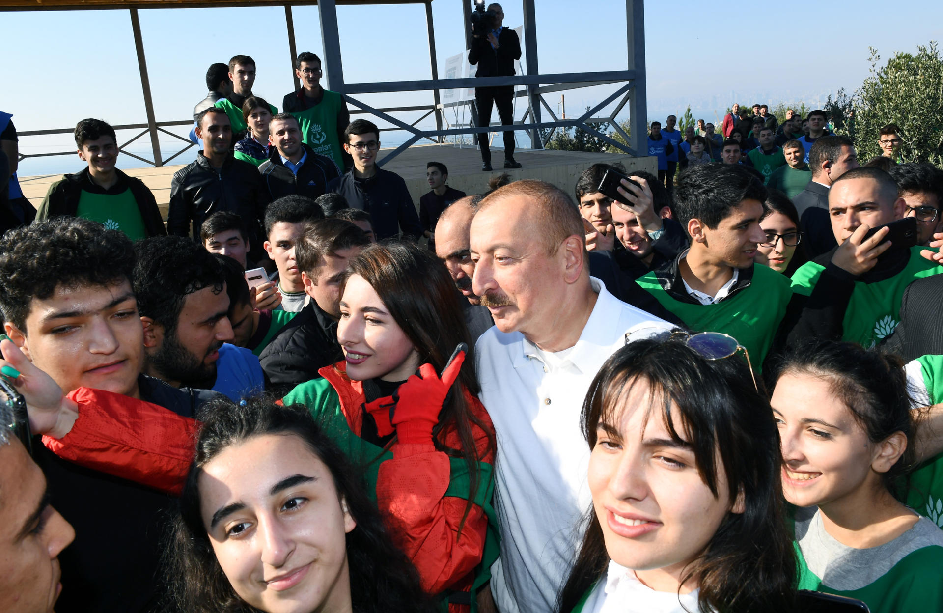 Azerbaijani president, first lady attend tree-planting campaign in Khatai district, Baku (PHOTO)