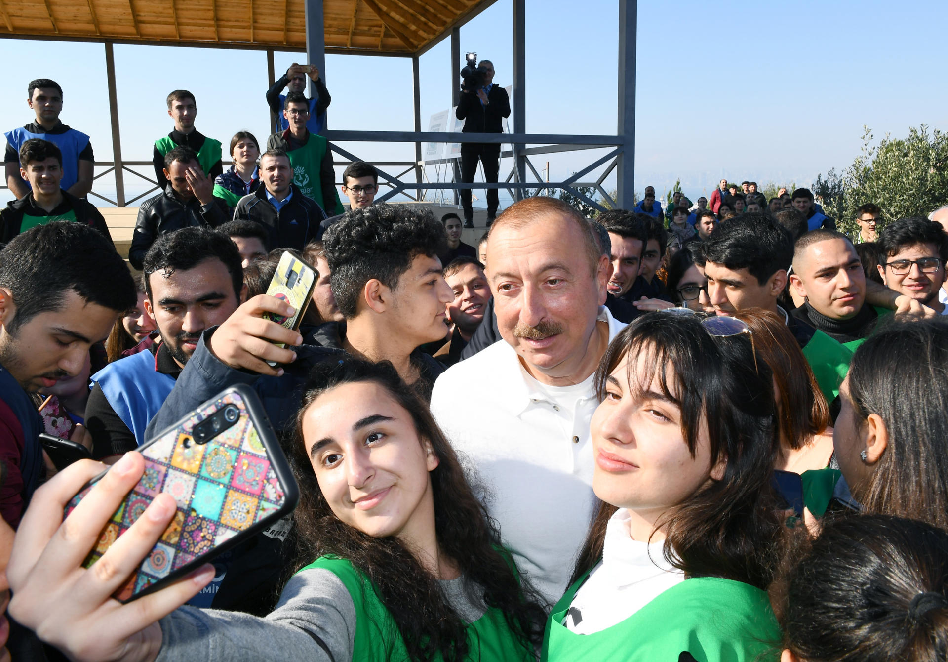 Azerbaijani president, first lady attend tree-planting campaign in Khatai district, Baku (PHOTO)