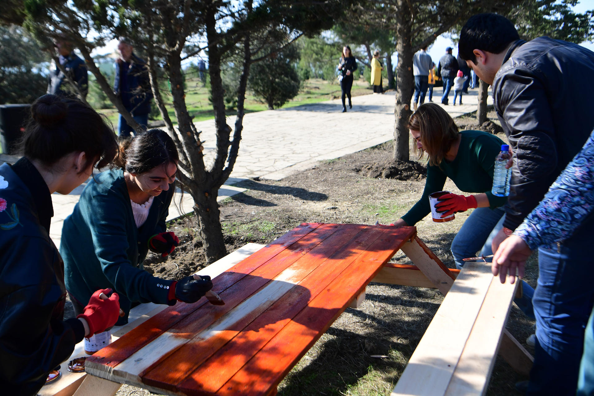 Azerbaijani president, first lady attend tree-planting campaign in Khatai district, Baku (PHOTO)