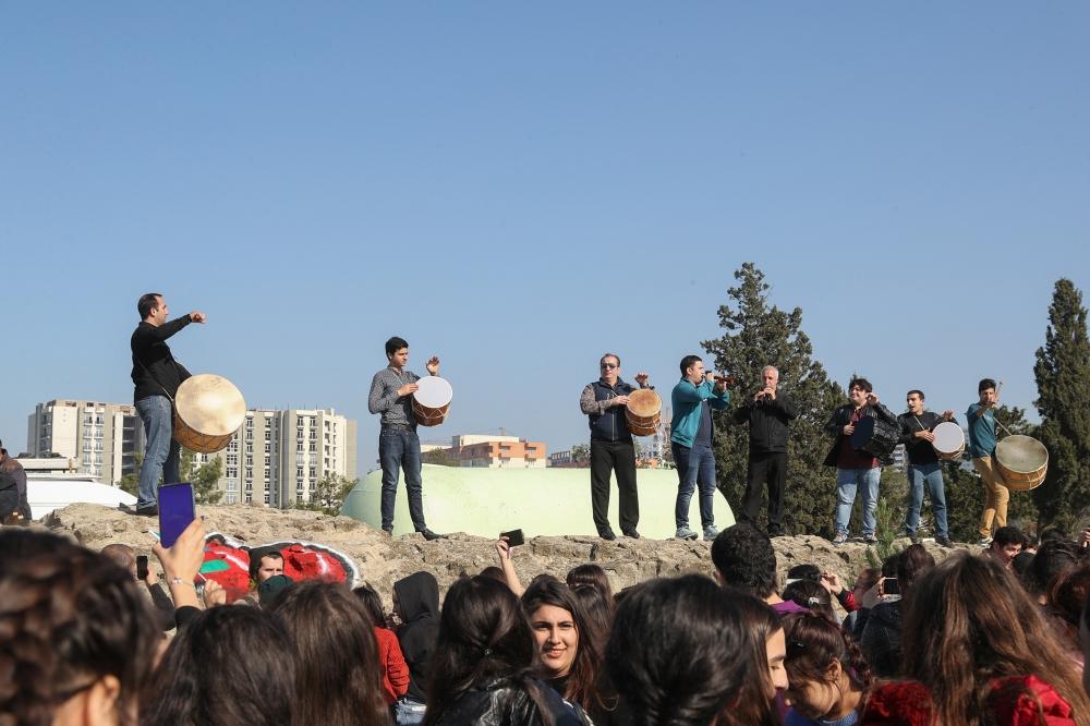 Azerbaijani president, first lady attend tree-planting campaign in Khatai district, Baku (PHOTO)