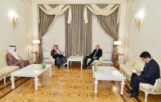 President Aliyev receives founding Secretary General of King Abdullah bin Abdul Aziz International Center for Interreligious and Intercultural Dialogue (PHOTO)