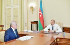 Azerbaijani president receives head of Supreme Majlis of Nakhchivan Autonomous Republic (PHOTO)