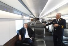President Ilham Aliyev inaugurates Pirshaghi railway Station (PHOTO)