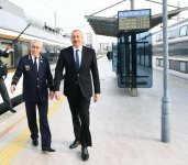 President Ilham Aliyev inaugurates Pirshaghi railway Station (PHOTO)