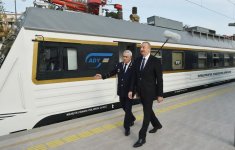 President Ilham Aliyev inaugurates Pirshaghi railway Station (PHOTO)