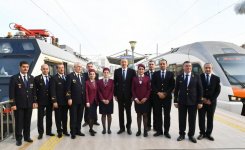 President Ilham Aliyev inaugurates Pirshaghi railway Station (PHOTO)
