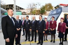 President Ilham Aliyev inaugurates Pirshaghi railway Station (PHOTO)