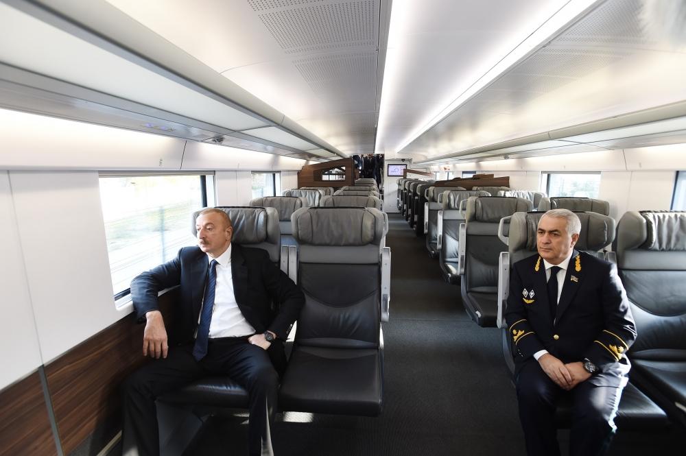 President Ilham Aliyev inaugurates Pirshaghi railway Station (PHOTO)