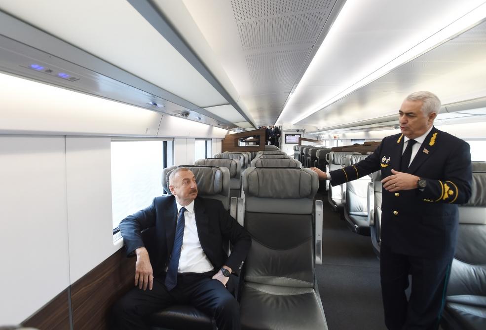 President Ilham Aliyev inaugurates Pirshaghi railway Station (PHOTO)