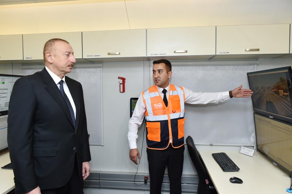 President Ilham Aliyev inaugurates Pirshaghi railway Station (PHOTO)