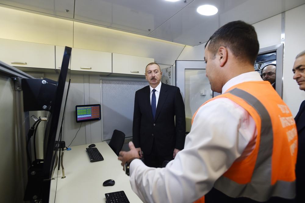 President Ilham Aliyev inaugurates Pirshaghi railway Station (PHOTO)