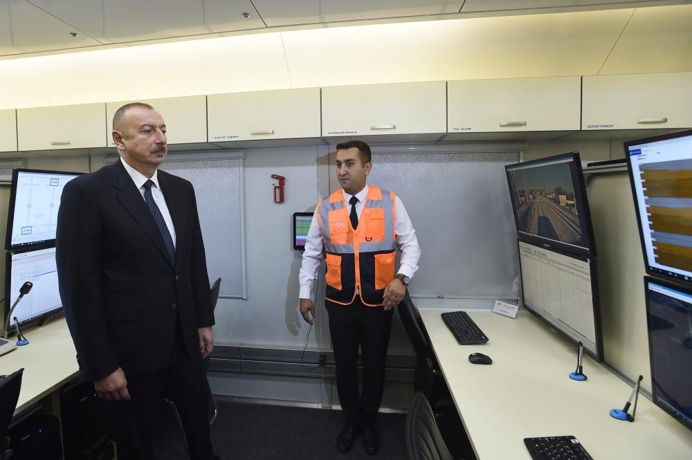 President Ilham Aliyev inaugurates Pirshaghi railway Station (PHOTO)