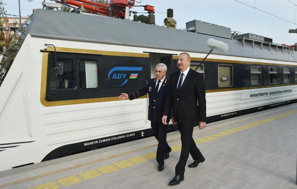 President Ilham Aliyev inaugurates Pirshaghi railway Station (PHOTO)