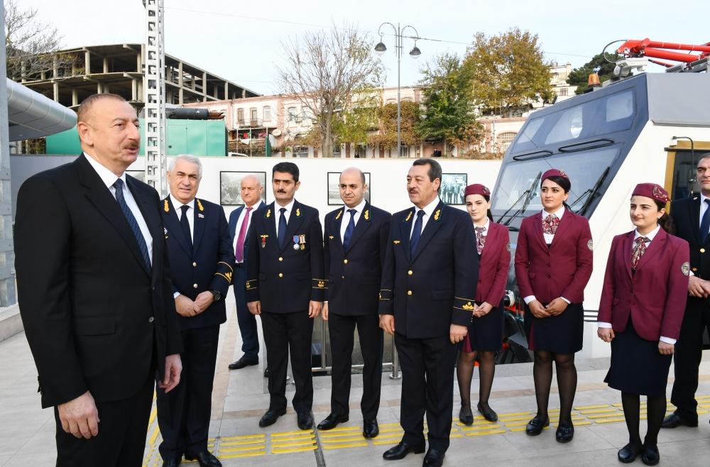 President Ilham Aliyev inaugurates Pirshaghi railway Station (PHOTO)